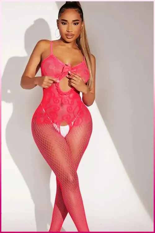 ieg™ Pembe Fantezi Kadın Seksi  Vücut Çorabı