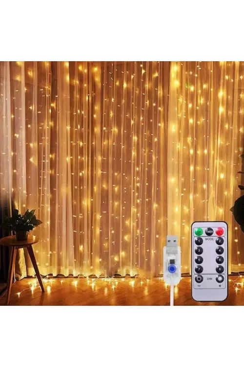 Peri Perde Led 3*3m 300 Led Gün Işığı