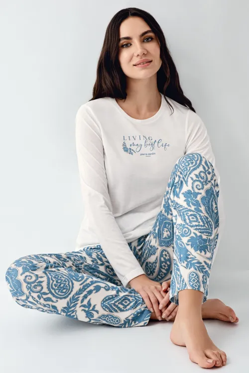 ieg™ Pierre Cardin 9074-S Kadın Uzun Kol Pijama Takım