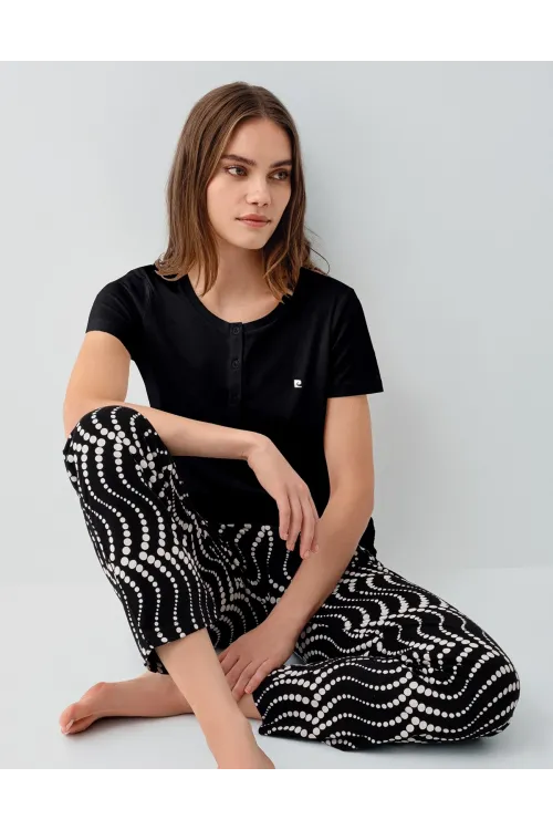 ieg™ Pierre Cardin PC9165-X Kadın Kısa Kol Büyük Beden Pijama Takımı