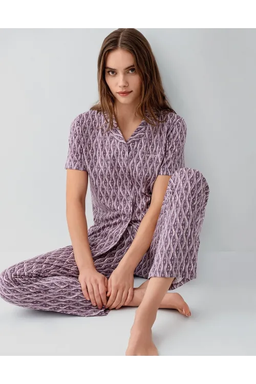 ieg™ Pierre Cardin 9184-S Kadın Gömlek Pijama Takım