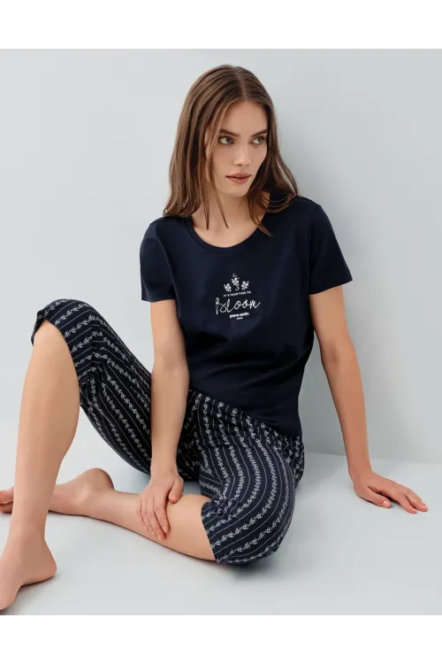 ieg™ Pierre Cardin PC9207-S Kadın Kapri Kısa Kol Pijama Takımı