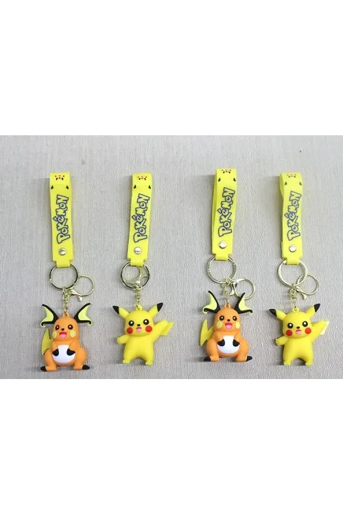 Pikachu Raichu Silikon Anahtarlık