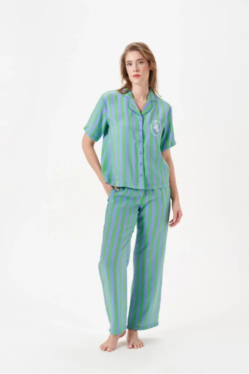 ieg™ PJS 29043 Kadın Düğmeli Pijama Takımı