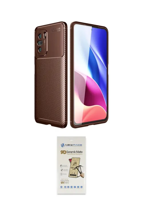 ieg™ Poco F3 Kılıf Eksen Form Prime - Siyah Mat Seramik Nano Ekran Koruyucu