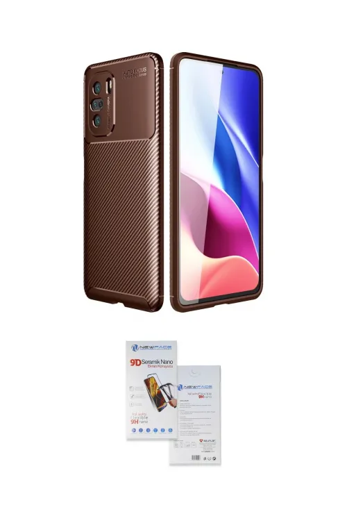 ieg™ Poco F3 Kılıf Eksen Form Prime - Siyah Seramik Nano Ekran Koruyucu