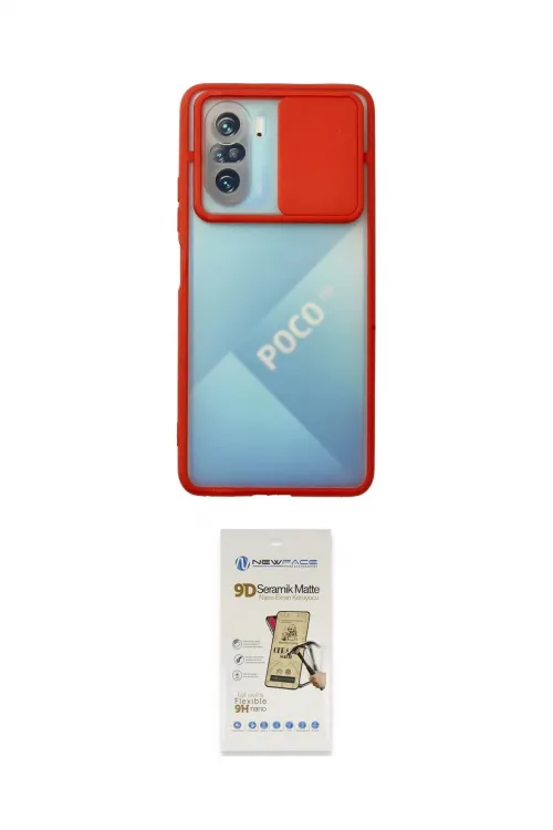 ieg™ Poco F3 Kılıf Vadi Çizgi - Siyah Mat Seramik Nano Ekran Koruyucu