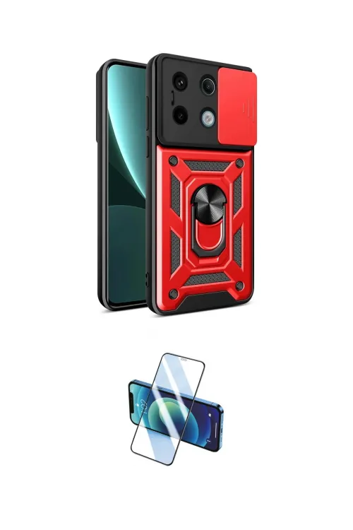ieg™ Poco X6 Pro Kılıf Ahenk Klasik - Siyah 3D Antistatik Cam Ekran Koruyucu