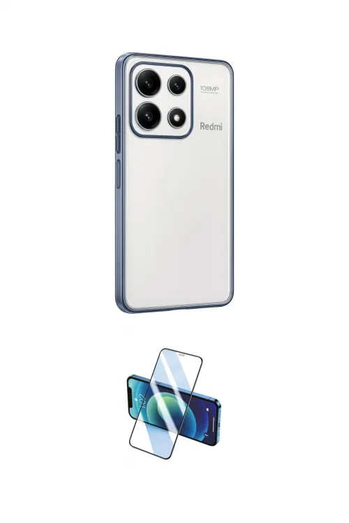 ieg™ Poco X6 Pro Kılıf Vadi Minimal - Siyah 3D Antistatik Cam Ekran Koruyucu