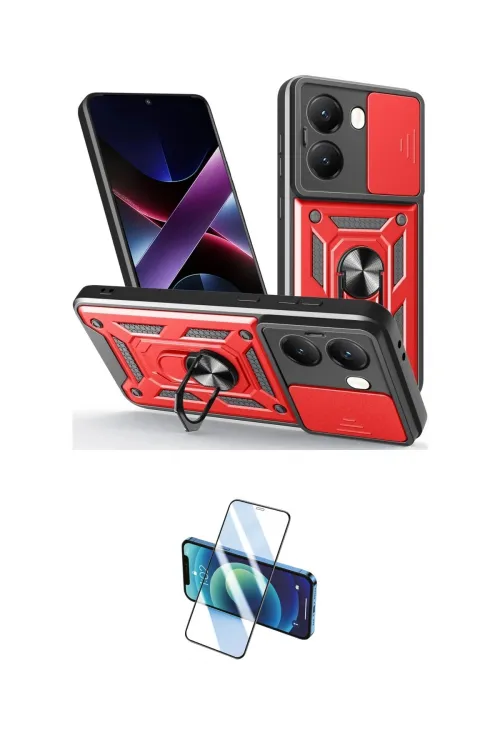 ieg™ Poco X7 Pro Kılıf Ahenk Klasik - Siyah 3D Antistatik Cam Ekran Koruyucu