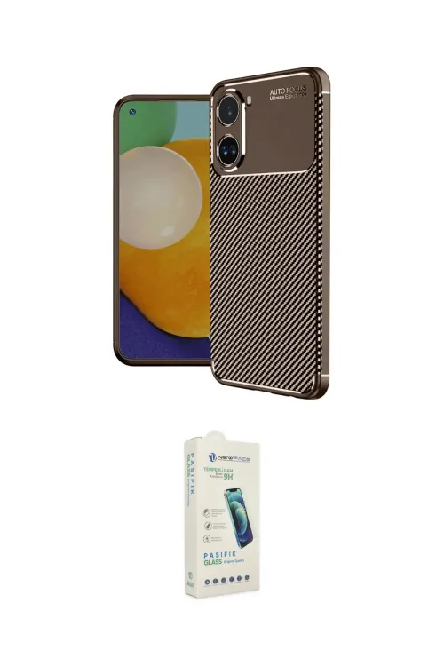 ieg™ Poco X7 Pro Kılıf Eksen Form Prime - Şeffaf Pasifik Cam Ekran Koruyucu