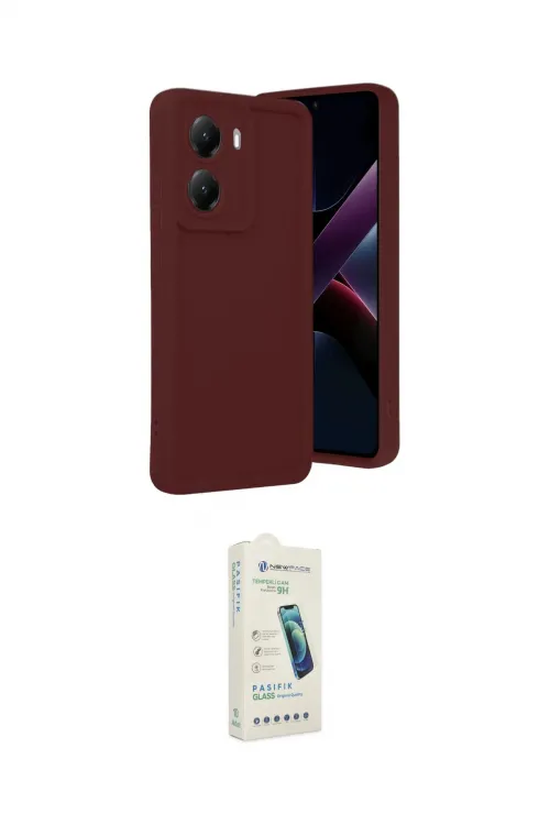 ieg™ Poco X7 Pro Kılıf Yankı Yansıma Özel Seri - Şeffaf Pasifik Cam Ekran Koruyucu