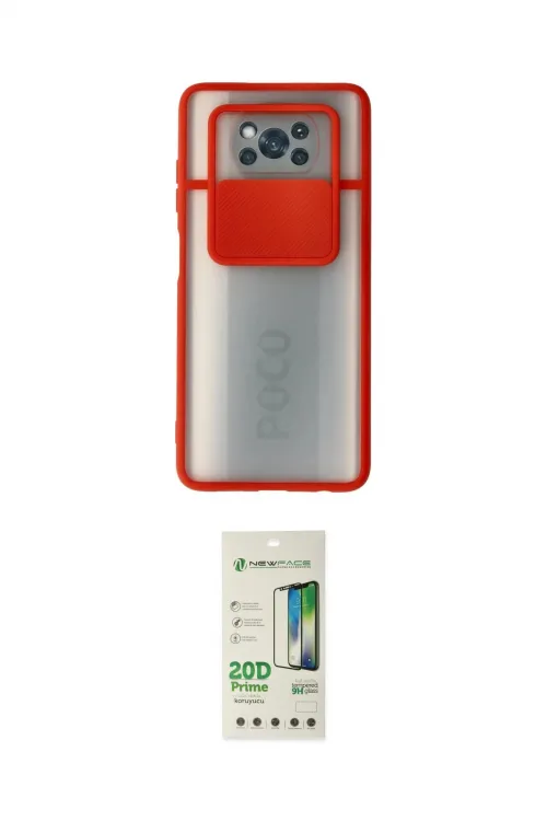 ieg™ Pocophone X3 Kılıf Vadi Çizgi - Siyah 20D Premium Cam Ekran Koruyucu