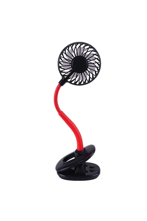 Portatif Işıklı Mini Klipsli Fan