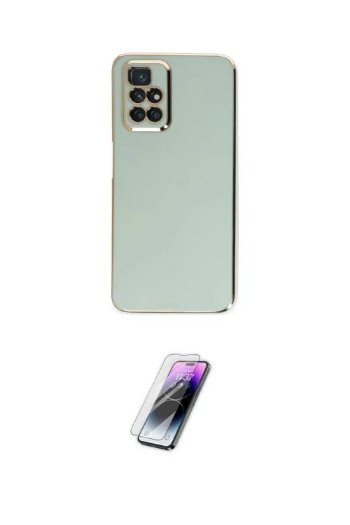 ieg™ Redmi 10 2022 Kılıf Yankı Serisi - Şeffaf Pasifik Cam Ekran Koruyucu