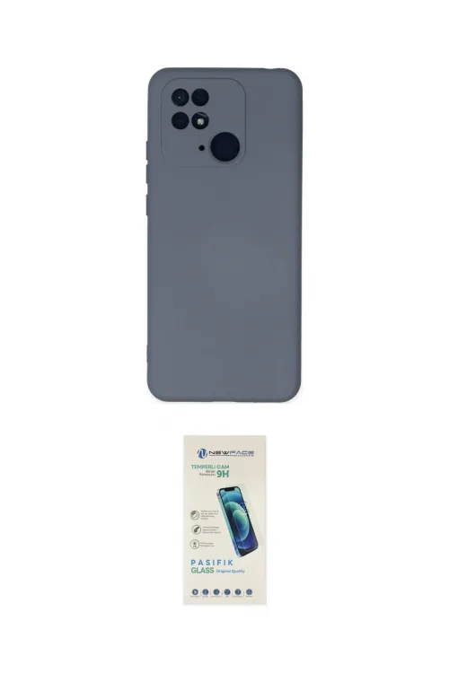ieg™ Redmi 10C Kılıf Ahenk Serisi - Şeffaf Pasifik Cam Ekran Koruyucu