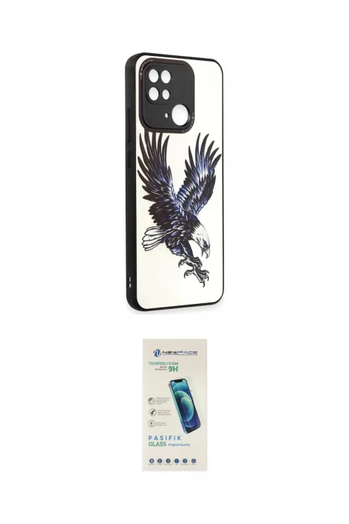ieg™ Redmi 10C Kılıf Odak Klasik Serisi - Şeffaf Pasifik Cam Ekran Koruyucu