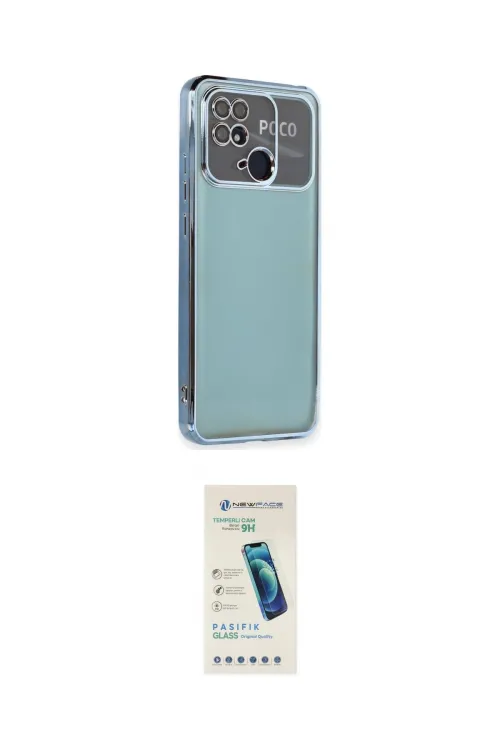 ieg™ Redmi 10C Kılıf Vadi Minimal - Şeffaf Pasifik Cam Ekran Koruyucu