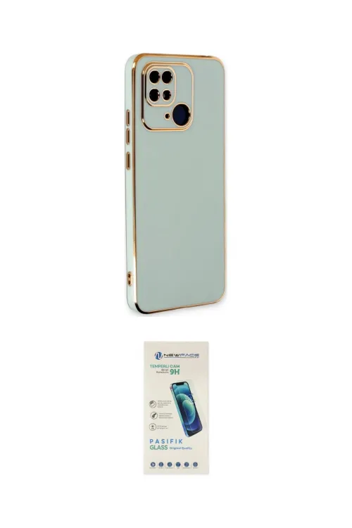 ieg™ Redmi 10C Kılıf Yankı Serisi - Şeffaf Pasifik Cam Ekran Koruyucu