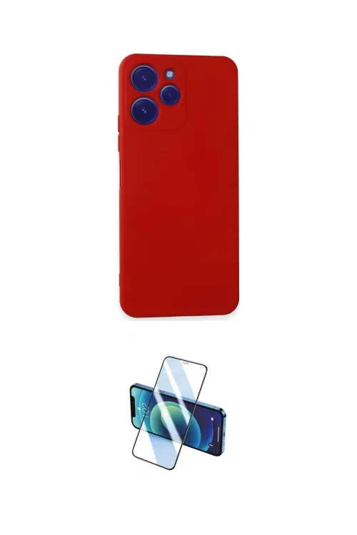 ieg™ Redmi 12 Kılıf Ahenk Serisi - Siyah 3D Antistatik Cam Ekran Koruyucu