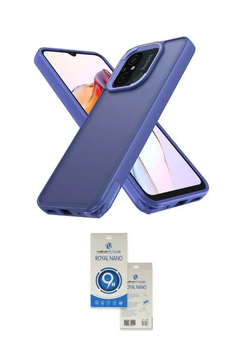ieg™ Redmi 12C Kılıf Atlas Form - Şeffaf Royal Nano Ekran Koruyucu