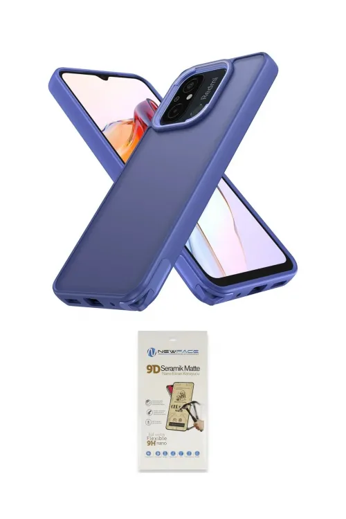 ieg™ Redmi 12C Kılıf Atlas Form - Siyah Mat Seramik Nano Ekran Koruyucu