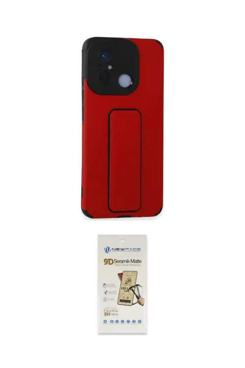 ieg™ Redmi 12C Kılıf Çekirdek Yansıma - Siyah Mat Seramik Nano Ekran Koruyucu