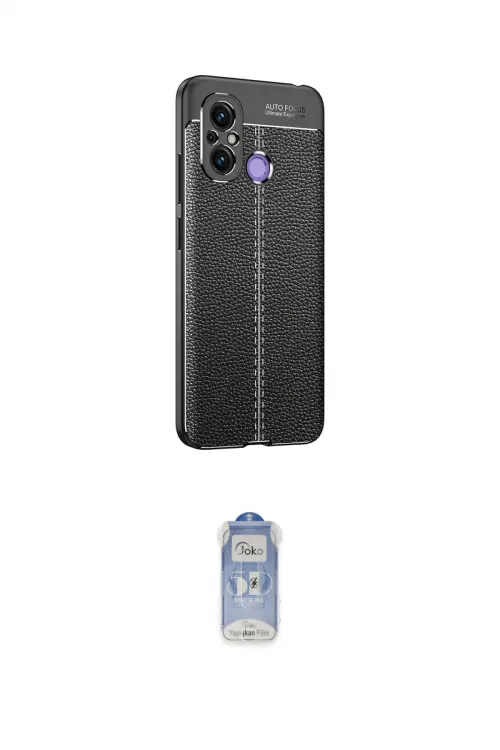ieg™ Redmi 12C Kılıf Doruk Klasik Özel Seri - Siyah Joko Magic 5D Cam