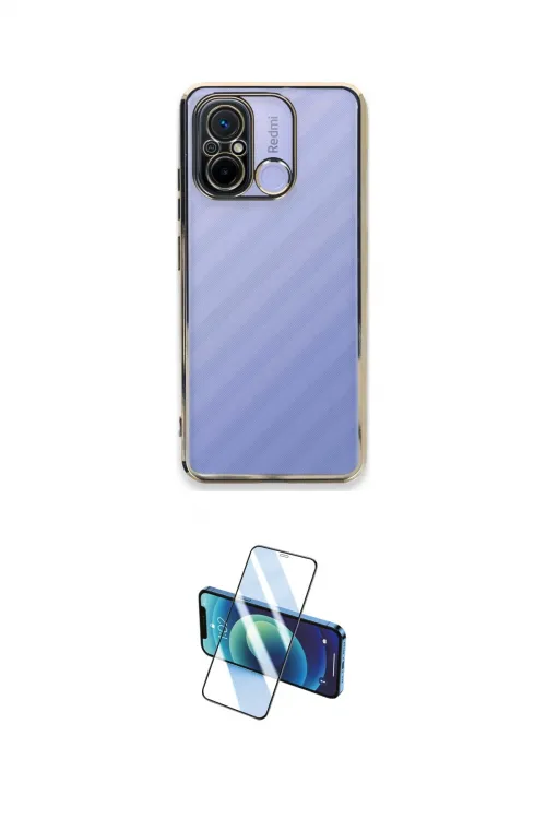 ieg™ Redmi 12C Kılıf Vadi Minimal - Siyah 3D Antistatik Cam Ekran Koruyucu