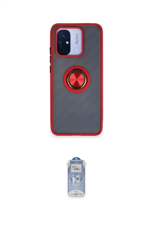 ieg™ Redmi 12C Kılıf Yörünge Çizgi - Siyah Joko Magic 5D Cam