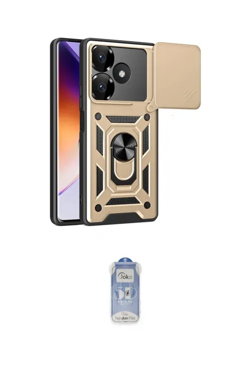 ieg™ Redmi 13 4G Kılıf Ahenk Klasik - Siyah Joko Magic 5D Cam