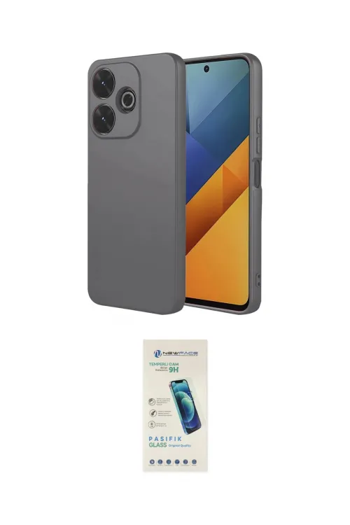 ieg™ Redmi 13 4G Kılıf Ahenk Serisi - Şeffaf Pasifik Cam Ekran Koruyucu
