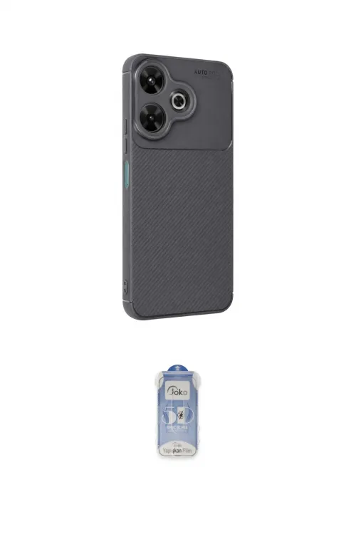 ieg™ Redmi 13 4G Kılıf Eksen Form Prime - Siyah Joko Magic 5D Cam