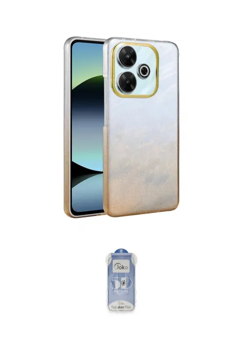 ieg™ Redmi 13 4G Kılıf Kıvılcım Minimal Özel Seri - Siyah Joko Magic 5D Cam