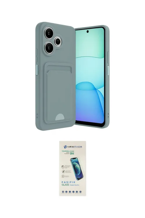 ieg™ Redmi 13 4G Kılıf Vadi Çizgi Prime - Şeffaf Pasifik Cam Ekran Koruyucu