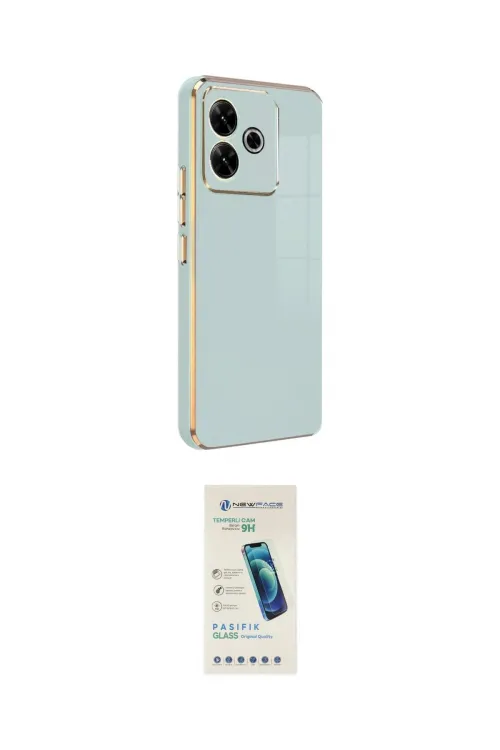 ieg™ Redmi 13 4G Kılıf Yankı Serisi - Şeffaf Pasifik Cam Ekran Koruyucu