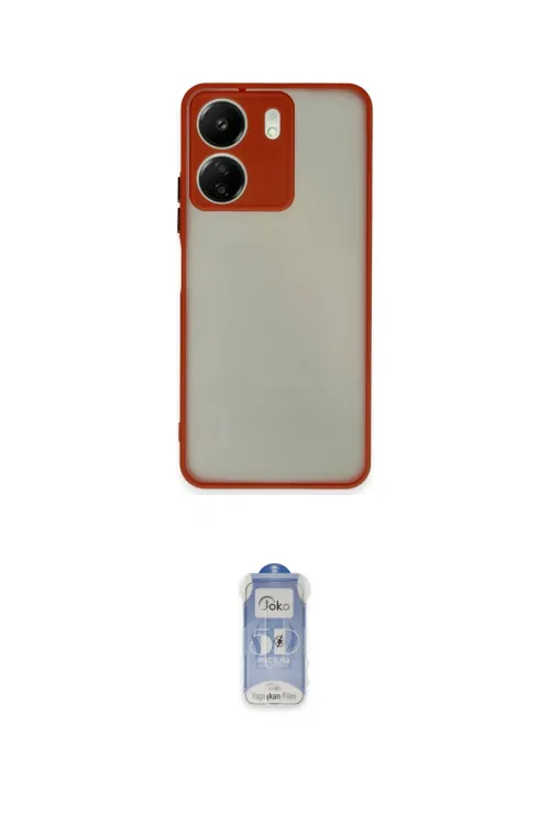 ieg™ Redmi 13C Kılıf Ahenk Çizgi Serisi - Siyah Joko Magic 5D Cam