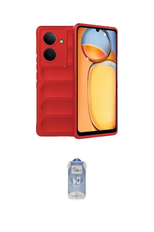 ieg™ Redmi 13C Kılıf Atlas Koleksiyonu - Siyah Joko Magic 5D Cam