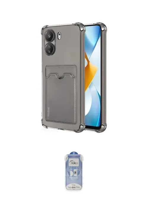 ieg™ Redmi 13C Kılıf Doruk Klasik Koleksiyonu - Siyah Joko Magic 5D Cam
