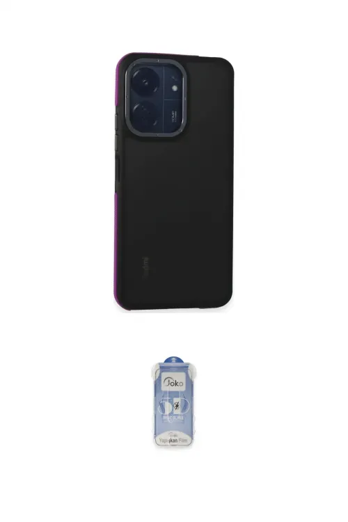 ieg™ Redmi 13C Kılıf Eksen Işık - Siyah Joko Magic 5D Cam