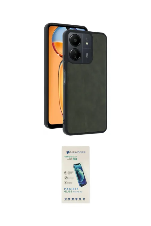 ieg™ Redmi 13C Kılıf Kıvılcım Işık Serisi - Şeffaf Pasifik Cam Ekran Koruyucu