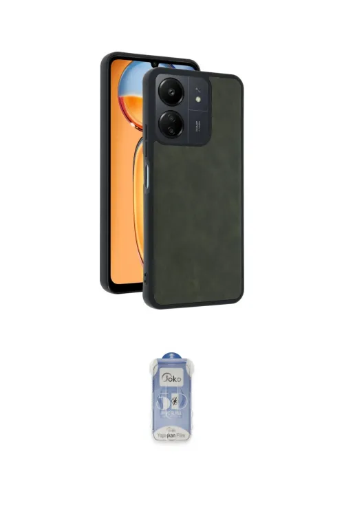 ieg™ Redmi 13C Kılıf Kıvılcım Işık Serisi - Siyah Joko Magic 5D Cam
