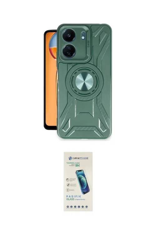 ieg™ Redmi 13C Kılıf Nova Yansıma Prime - Şeffaf Pasifik Cam Ekran Koruyucu