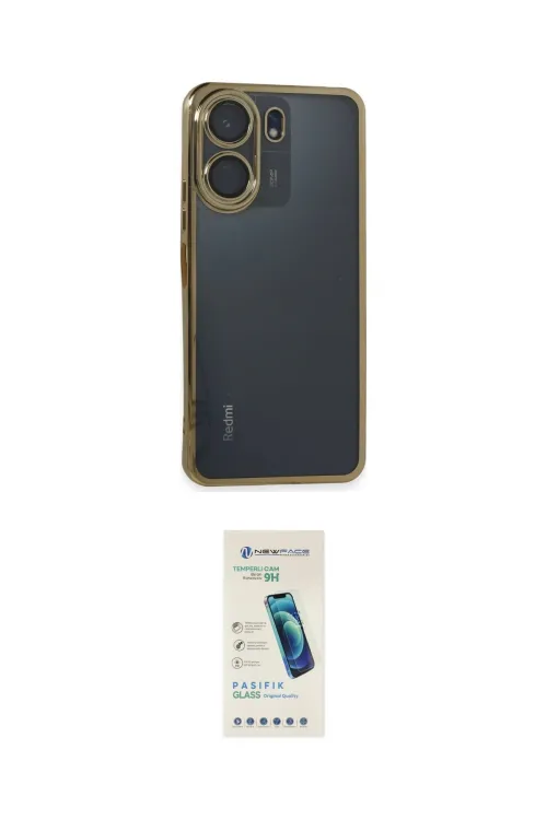 ieg™ Redmi 13C Kılıf Vadi Minimal - Şeffaf Pasifik Cam Ekran Koruyucu