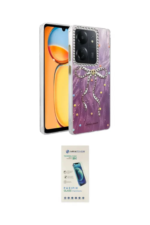 ieg™ Redmi 13C Kılıf Zirve Modern Prime - Şeffaf Pasifik Cam Ekran Koruyucu