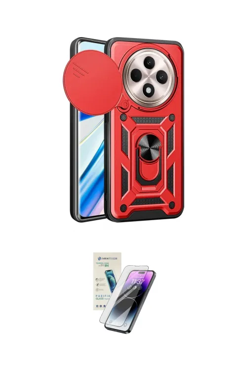 ieg™ Redmi 14C Kılıf Ahenk Klasik - Şeffaf Pasifik Cam Ekran Koruyucu
