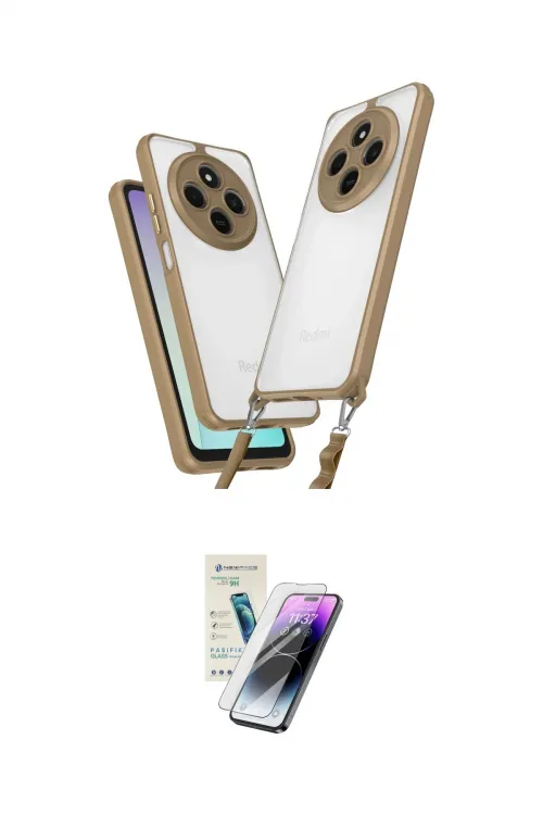 ieg™ Redmi 14C Kılıf Ufuk Klasik - Şeffaf Pasifik Cam Ekran Koruyucu