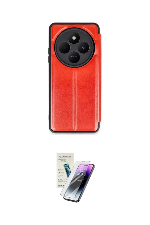 ieg™ Redmi 14C Kılıf Zirve Yansıma Serisi - Şeffaf Pasifik Cam Ekran Koruyucu