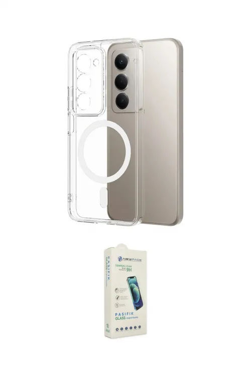 ieg™ Redmi 15 4G Kılıf Ahenk Minimal Serisi - Şeffaf Pasifik Cam Ekran Koruyucu