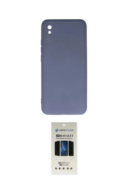 ieg™ Redmi 9A Kılıf Ahenk Serisi - Siyah 5D Hayalet Cam Ekran Koruyucu